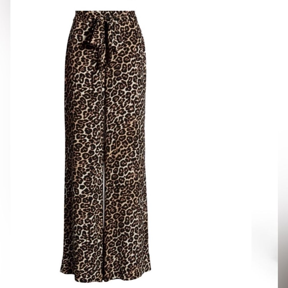 AFRM Leopard Print Wide Leg Pants